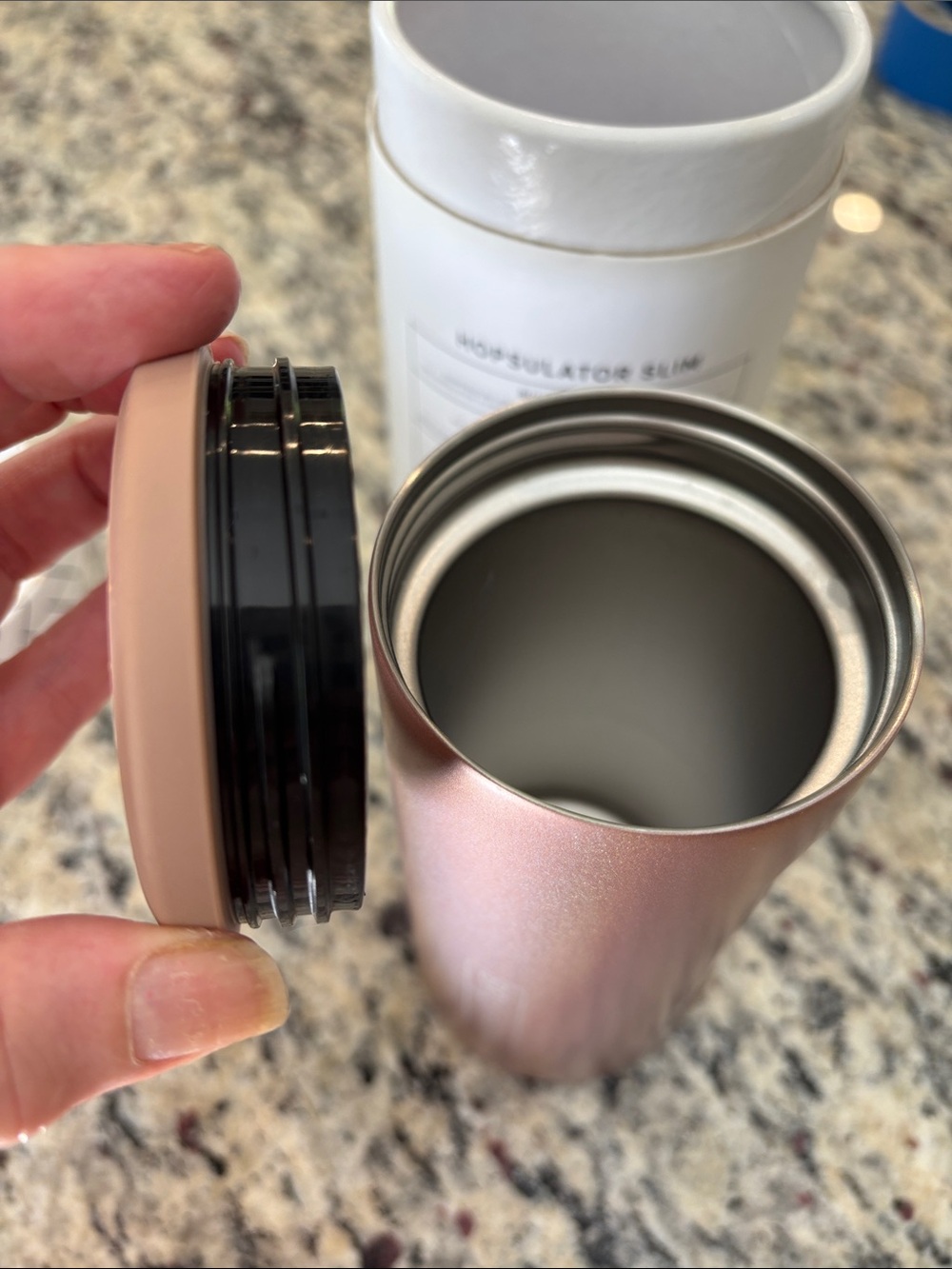 Brumate Hopsulator Slim Glitter Rose Gold 12oz Can Cooler - Picture 4 of 8